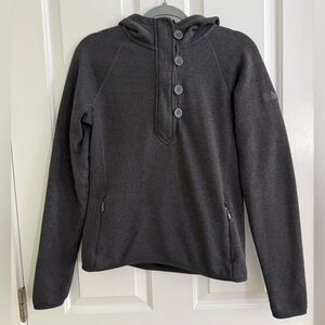 The North Face Hooded Sweater with
Button Detail Womens Medium Charcoal Gray